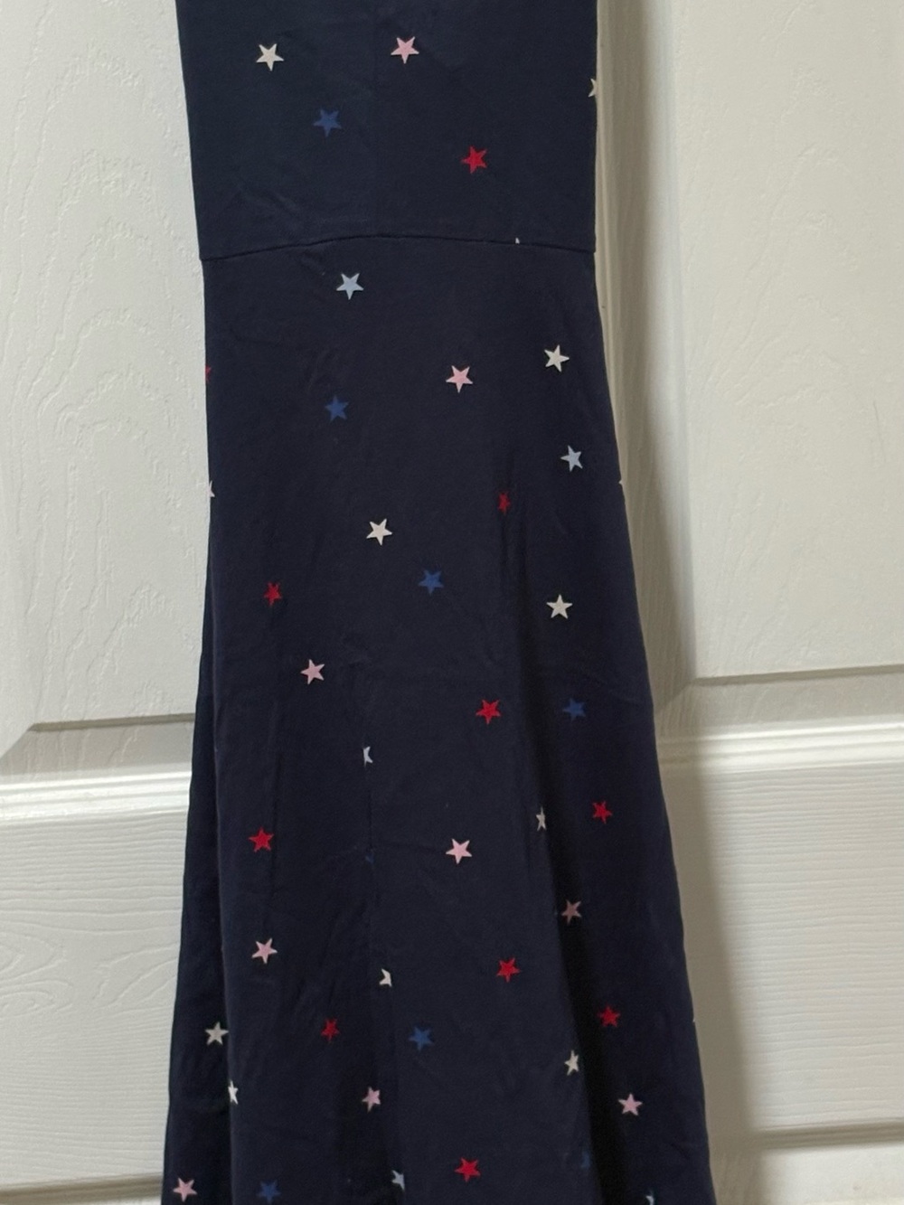 Old Navy Navy Star Print Fit-and-Flare Dress
